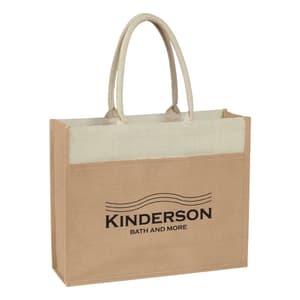 Jute Tote Bag With Front Pocket