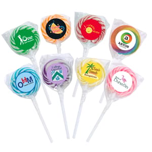 Swirl Lollipop with Round Label