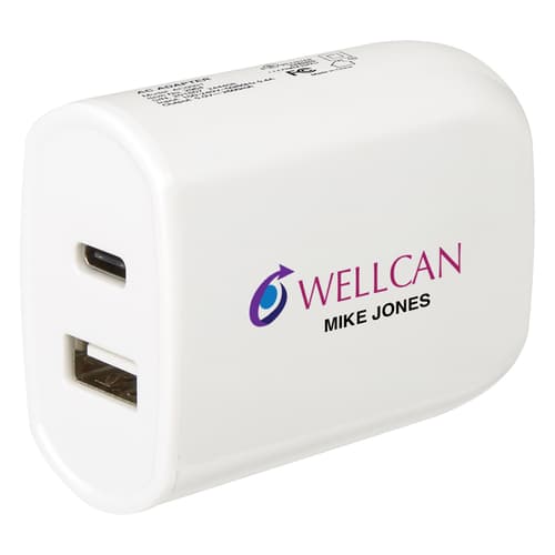 UL Listed 2-In-1 USB Type-C Wall Adapter