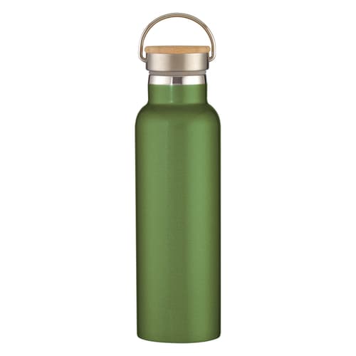 21 Oz. Full Laser Tipton Stainless Steel Bottle With Bamboo Lid