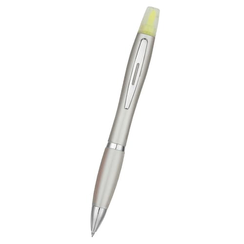 Twin-Write Pen With Highlighter