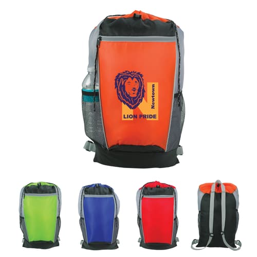 Tri-Color Drawstring Backpack