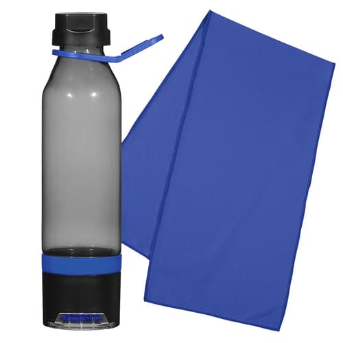 15 Oz. Energy Sports Bottle With Phone Holder and Cooling Towel