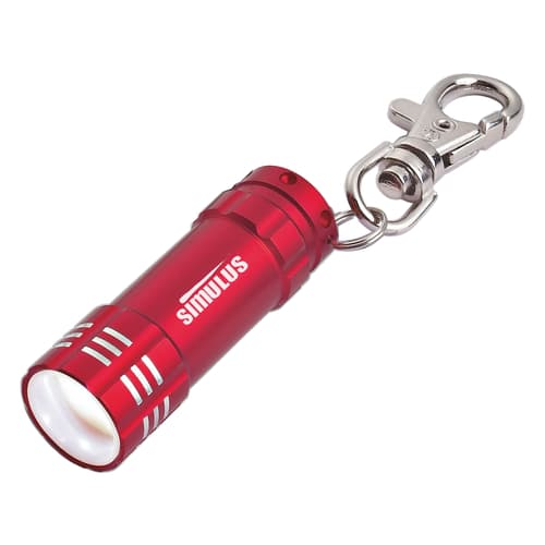 Mini Aluminum LED Flashlight With Key Clip