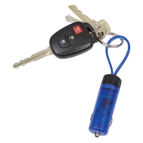 Luminous USB Car Charger Key Strap