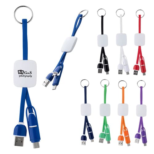 Slide Charging Cables on Key Ring