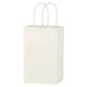 Kraft Paper White Shopping Bag - 5-1/4" x 8-1/4"